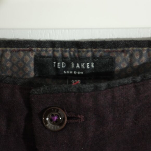 COPY - Ted baker purple virginwool blend pants size 32R size M - Picture 5 of 10